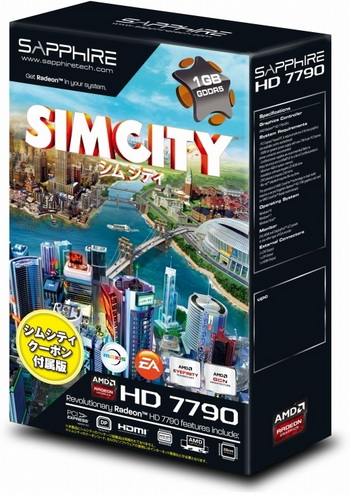 Sapphire Radeon HD 7790 graphics card SimCity Edition